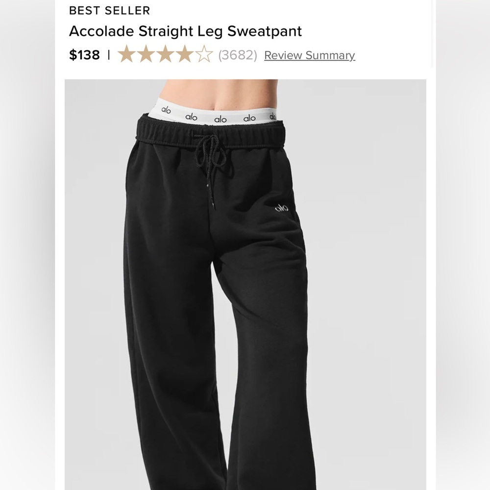 Alo Black Accolade Sweatpants